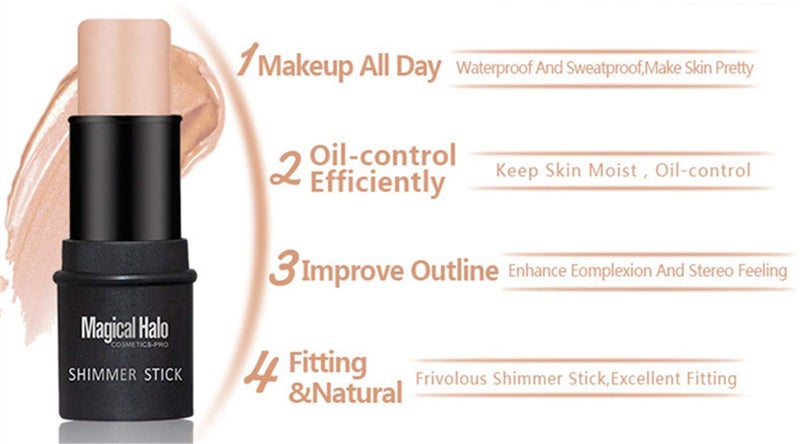 FantasyDay Illuminator Face Highlighter Makeup Sticks Pearl Shimmer Whitening Cream Shimmer Contouring Stick Foundation Stick Face Eye Nose Concealer Pen #2 - Image 2